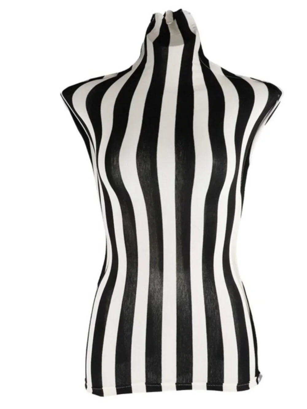 Black and White stripe Female Mannequin Cloth Cover - Picture 6 of 12